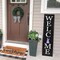 Interchangeable Wooden Porch Welcome Sign 45x9” – Seasonal Home Decor (Black)